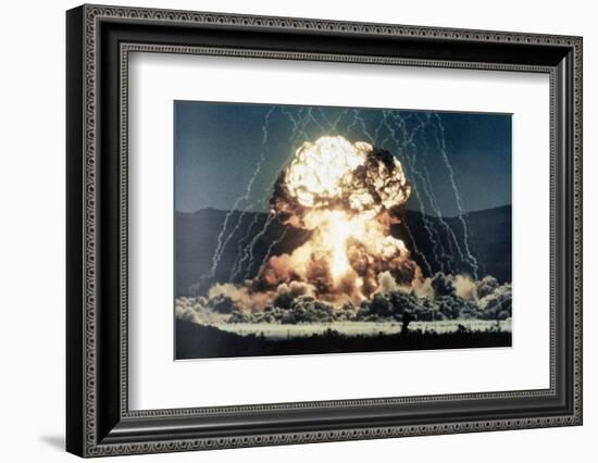 Nuclear Explosion Met in Nevada Desert-null-Framed Photographic Print