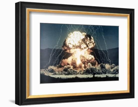 Nuclear Explosion Met in Nevada Desert-null-Framed Photographic Print