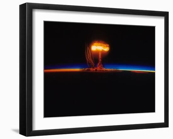 Nuclear Explosion-Stocktrek Images-Framed Photographic Print