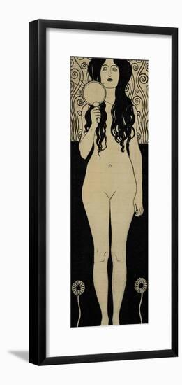 Nuda Veritas (Naked Truth), Inscribed Truth is Fire and to Speak Truth is Shining and Burning-Gustav Klimt-Framed Giclee Print