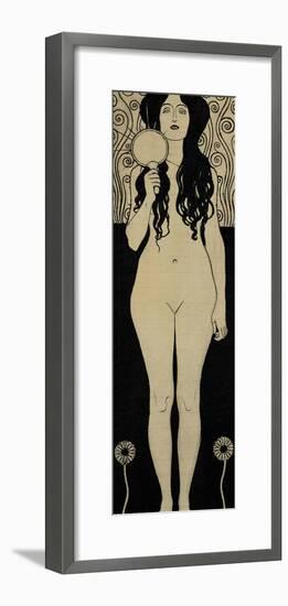 Nuda Veritas (Naked Truth), Inscribed Truth is Fire and to Speak Truth is Shining and Burning-Gustav Klimt-Framed Giclee Print