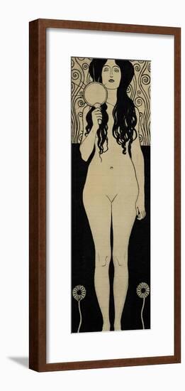 Nuda Veritas (Naked Truth), Inscribed Truth is Fire and to Speak Truth is Shining and Burning-Gustav Klimt-Framed Giclee Print