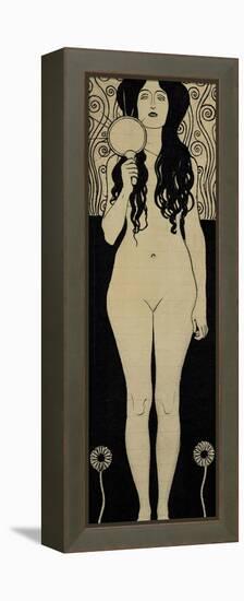 Nuda Veritas (Naked Truth), Inscribed Truth is Fire and to Speak Truth is Shining and Burning-Gustav Klimt-Framed Premier Image Canvas