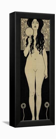 Nuda Veritas (Naked Truth), Inscribed Truth is Fire and to Speak Truth is Shining and Burning-Gustav Klimt-Framed Premier Image Canvas