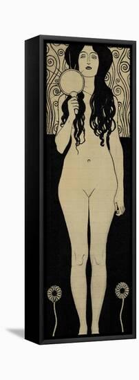 Nuda Veritas (Naked Truth), Inscribed Truth is Fire and to Speak Truth is Shining and Burning-Gustav Klimt-Framed Premier Image Canvas