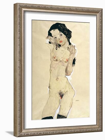 Nude, 1910-Egon Schiele-Framed Giclee Print