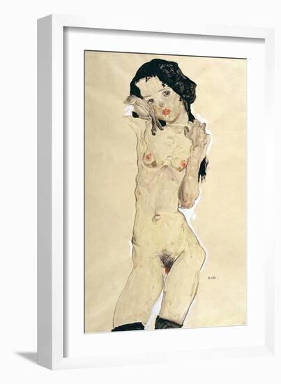 Nude, 1910-Egon Schiele-Framed Giclee Print