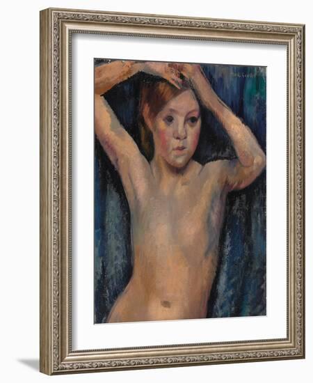 Nude, 1918 (Oil on Canvas)-Mark Gertler-Framed Giclee Print