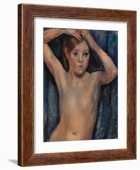 Nude, 1918 (Oil on Canvas)-Mark Gertler-Framed Giclee Print