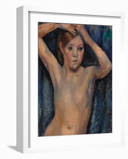 Nude, 1918 (Oil on Canvas)-Mark Gertler-Framed Giclee Print