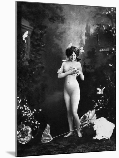 Nude And Butterflies, C1900-null-Mounted Photographic Print