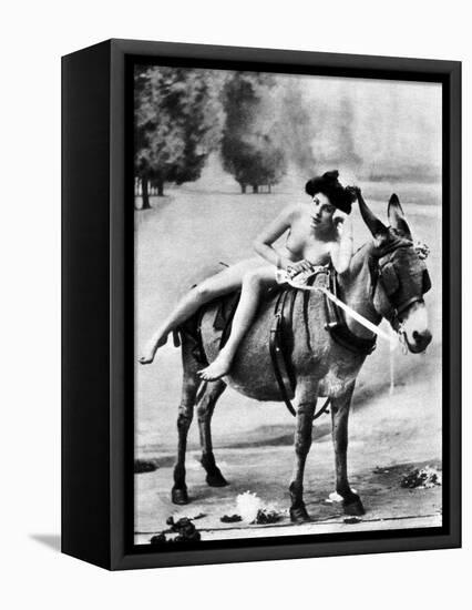 Nude And Donkey, C1900-null-Framed Premier Image Canvas