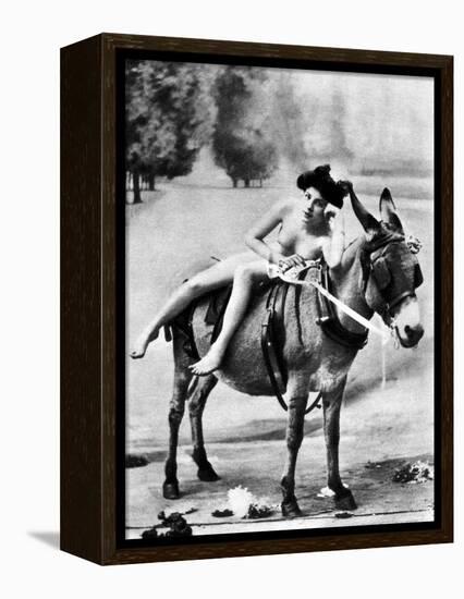 Nude And Donkey, C1900-null-Framed Premier Image Canvas