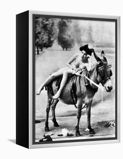 Nude And Donkey, C1900-null-Framed Premier Image Canvas