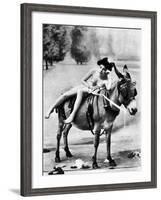 Nude And Donkey, C1900-null-Framed Photographic Print