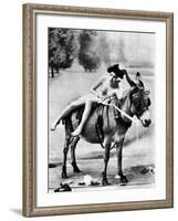Nude And Donkey, C1900-null-Framed Photographic Print