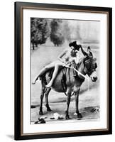 Nude And Donkey, C1900-null-Framed Photographic Print