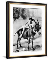 Nude And Donkey, C1900-null-Framed Photographic Print