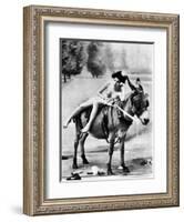 Nude And Donkey, C1900-null-Framed Photographic Print