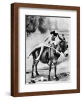 Nude And Donkey, C1900-null-Framed Photographic Print