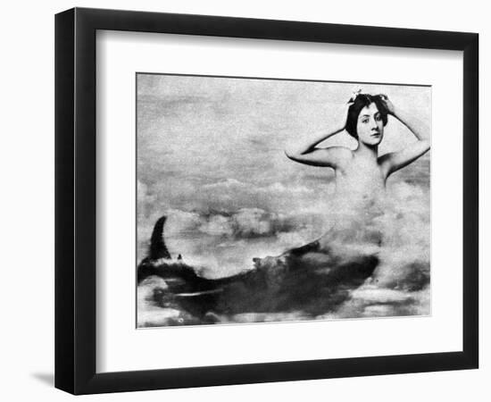 Nude As Mermaid, 1890S-null-Framed Photographic Print