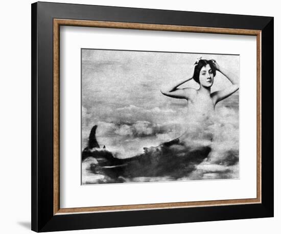 Nude As Mermaid, 1890S-null-Framed Photographic Print