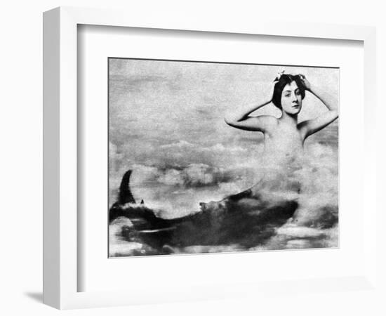 Nude As Mermaid, 1890S-null-Framed Photographic Print