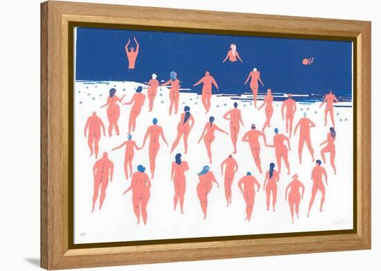 Nude Beach Run, 2016-Lucy Banaji-Framed Premier Image Canvas