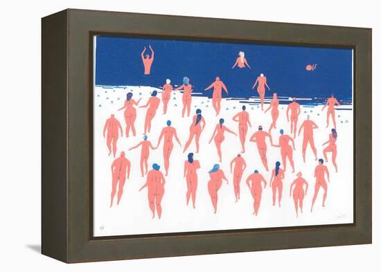 Nude Beach Run, 2016-Lucy Banaji-Framed Premier Image Canvas