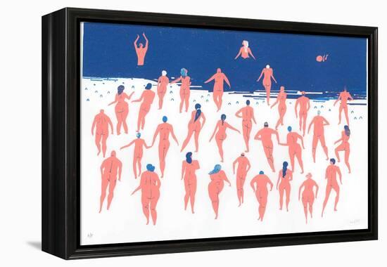 Nude Beach Run, 2016-Lucy Banaji-Framed Premier Image Canvas