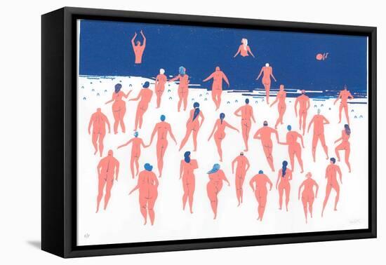 Nude Beach Run, 2016-Lucy Banaji-Framed Premier Image Canvas