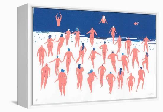 Nude Beach Run, 2016-Lucy Banaji-Framed Premier Image Canvas