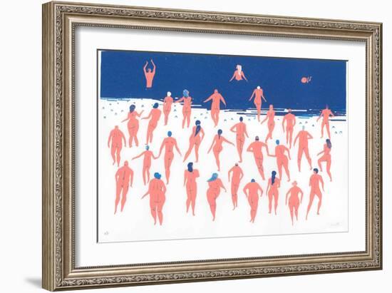 Nude Beach Run, 2016-Lucy Banaji-Framed Giclee Print