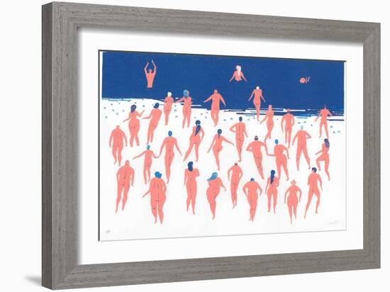 Nude Beach Run, 2016-Lucy Banaji-Framed Giclee Print