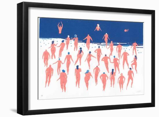 Nude Beach Run, 2016-Lucy Banaji-Framed Giclee Print