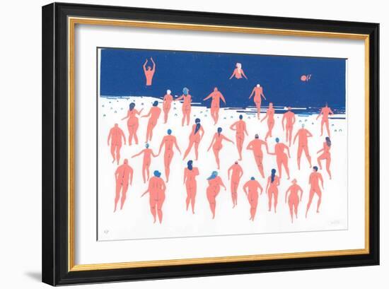 Nude Beach Run, 2016-Lucy Banaji-Framed Giclee Print
