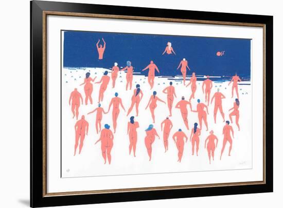 Nude Beach Run, 2016-Lucy Banaji-Framed Giclee Print