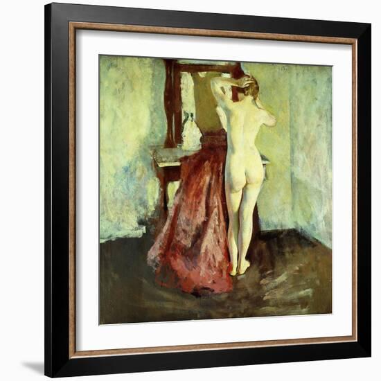 Nude before Mirror-Charles Webster Hawthorne-Framed Giclee Print