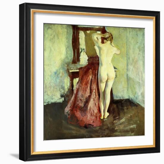 Nude before Mirror-Charles Webster Hawthorne-Framed Giclee Print