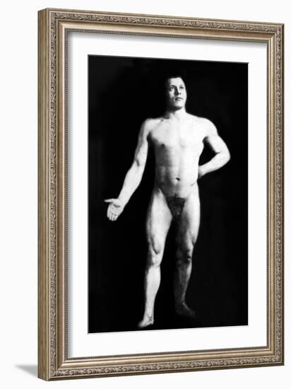 Nude Bodybuilder-null-Framed Art Print