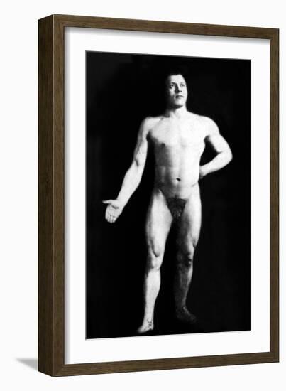 Nude Bodybuilder-null-Framed Art Print