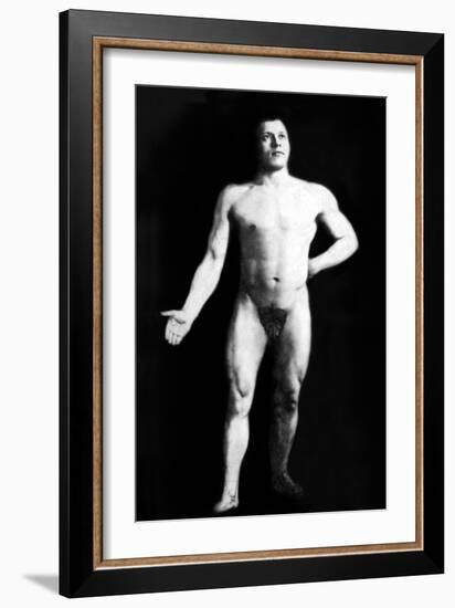 Nude Bodybuilder-null-Framed Art Print