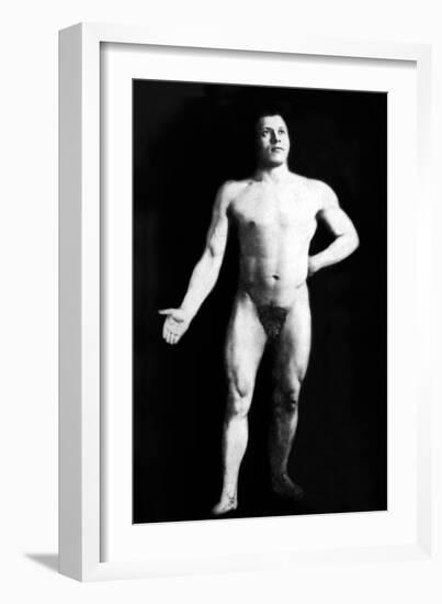 Nude Bodybuilder-null-Framed Art Print