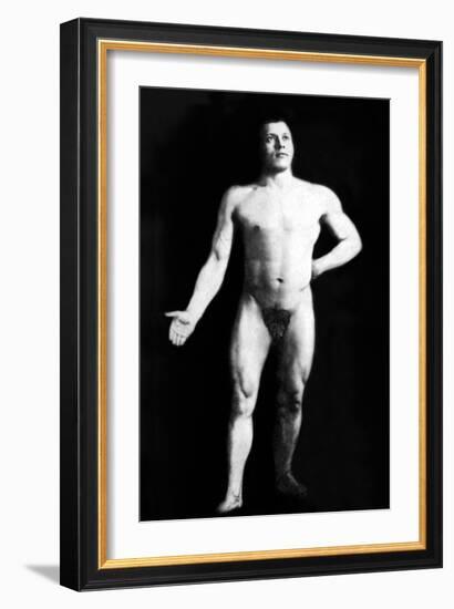 Nude Bodybuilder-null-Framed Art Print