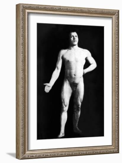 Nude Bodybuilder-null-Framed Art Print