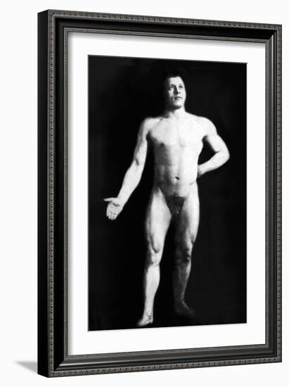 Nude Bodybuilder-null-Framed Art Print