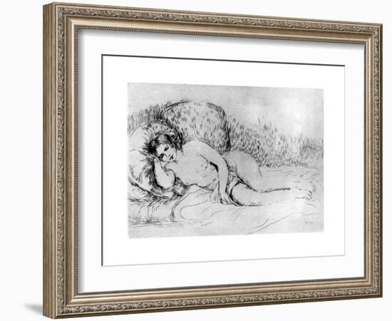 Nude, C1860-1910-Pierre-Auguste Renoir-Framed Giclee Print