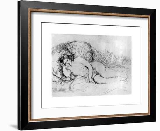 Nude, C1860-1910-Pierre-Auguste Renoir-Framed Giclee Print