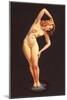 Nude Doing Calisthenics-null-Mounted Art Print