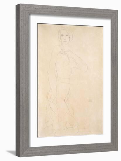 Nude Female, 1912-Egon Schiele-Framed Giclee Print